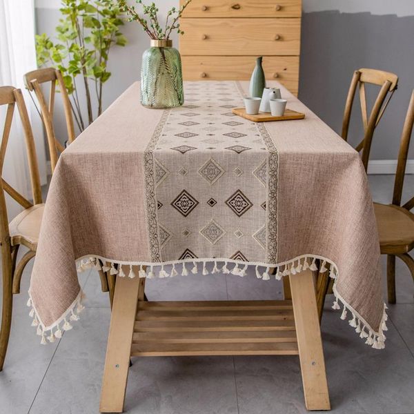 

table cloth burlap rectangular fabric cloths chair sashes for wedding decoration and events kitchen ornaments