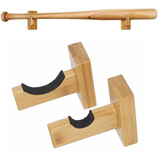 

hooks & rails baseball bat display holder wall mount rack brackets hanger solid wood protect