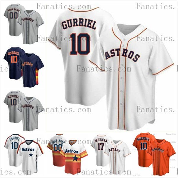 

houston 27 jose altuve astros jerseys 10 yuli gurriel 1 carlos correa 2 alex bregman 21 zack greinke 44 yordan alvarez custom baseball s-4xl, Blue;black