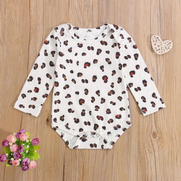 

rompers spring autumn breathable baby girls boys romper toddlers creative leopard print long sleeve round collar jumpsuit, Blue