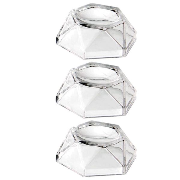 

novelty items 3pcs delicate acrylic crystal base small display stand (transparent)