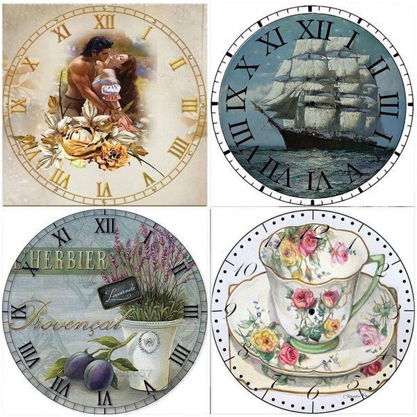 

diamond painting 5d diy clock art decoration embroidery resin mosaic kits full square drill home crystal round cross stitch