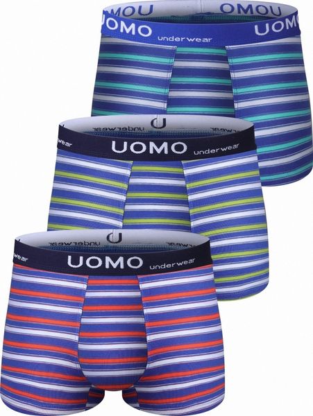 

men 3pcs letter tape waist striped print boxer brief 84no#, Black;brown