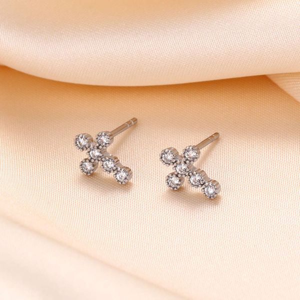 

exquisite small cross earrings fashion independent packaging