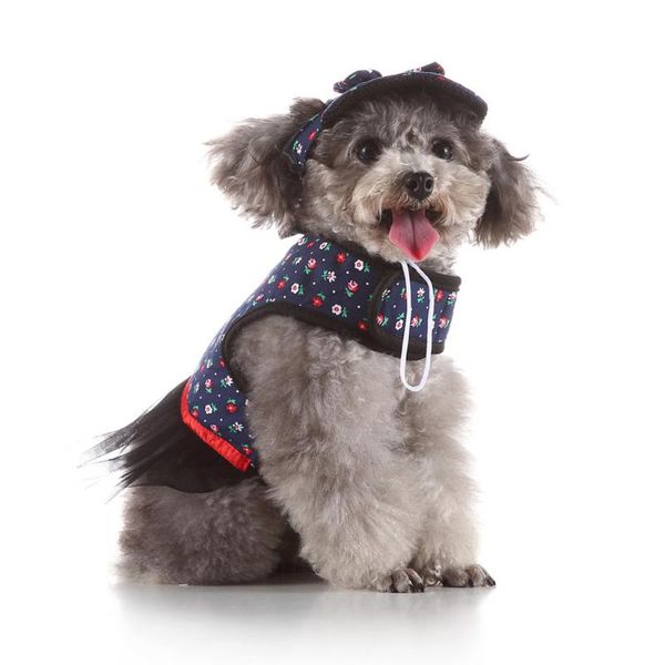 

dog collars & leashes pet chest strap print pattern neck belts comfort vest clothes durable leash walking lead soft dogs harness 20jan7