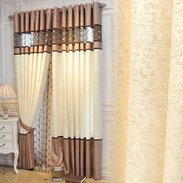 

curtain & drapes chenille stitching curtains for living dining room bedroom