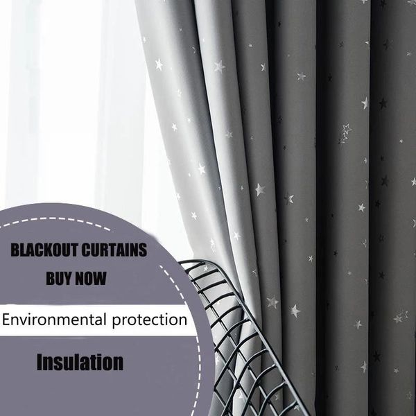 

curtain & drapes cdiy blackout curtains for living room kids bedroom modern lucky star soft window treatment high shading blinds