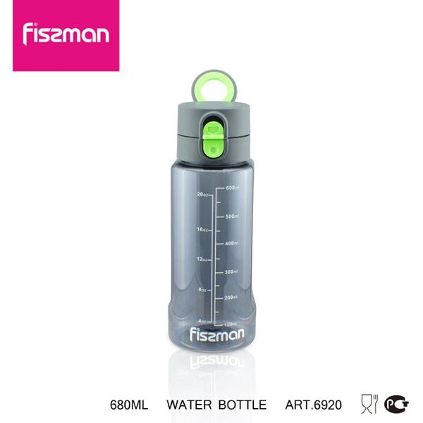 

water bottles fissman 2021 680 ml bottle with lid drinkware camping hiking travel my drink sport