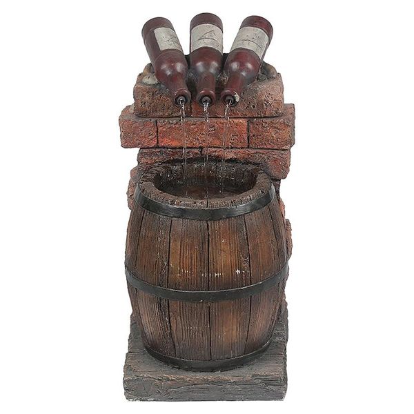

garden decorations resin wine bottle and barrel fountains ornaments outdoor decoration creative bird baths display statue home party decor