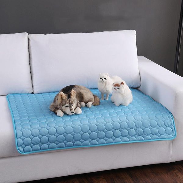 

kennels & pens pet cooling dog mat cat bed non-toxic cool summer pad washable blanket for car seat cushion small large dogs 10e