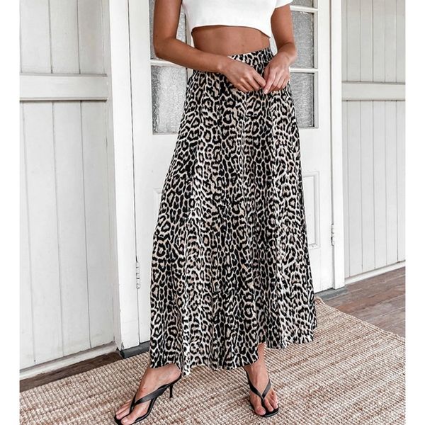 

women's pants & capris summer high waist leopard print wide-leg 18ew, Black;white