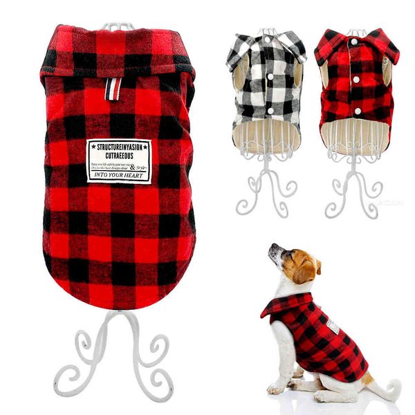 

dog apparel winter clothes soft plaid chihuahua pug french bulldog pet puppy clothing jacket for small medium s costume coat hxcy