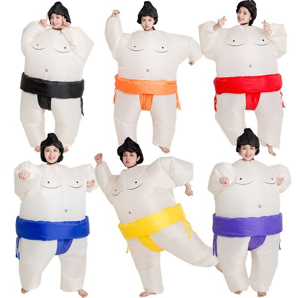 Maskottchen-Puppenkostüm für Erwachsene, lustig, dick, Sumo, aufblasbare Kostüme, Halloween-Overall, Cartoon-Maskottchen-Puppe, Party, Rollenspiel, Dekor, Anzieh-Kleidung