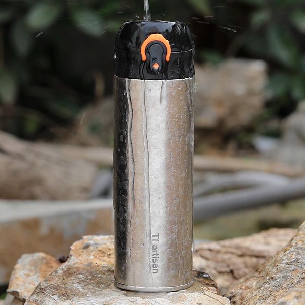 

water bottle tiartisan outdoor insulated titanium ice flower vacuum double wall sports 16oz/480ml thermal flask