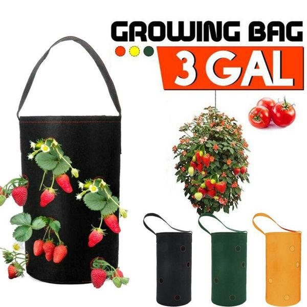 

planters & pots hanging strawberry planting bag garden farm felt home grow flower vegetable potato plants planter