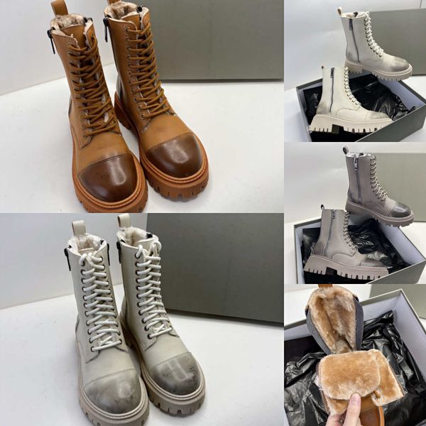 

fashion personality womens boots matt leather luxurys shoes winter plush vintage style letter emboss high boots girls knight boots 35-40, Black