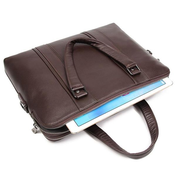 

briefcases man cowhide leather men's handbag business men bag large capacity shoulder tote bags 15 inch lapbag1 p1r1
