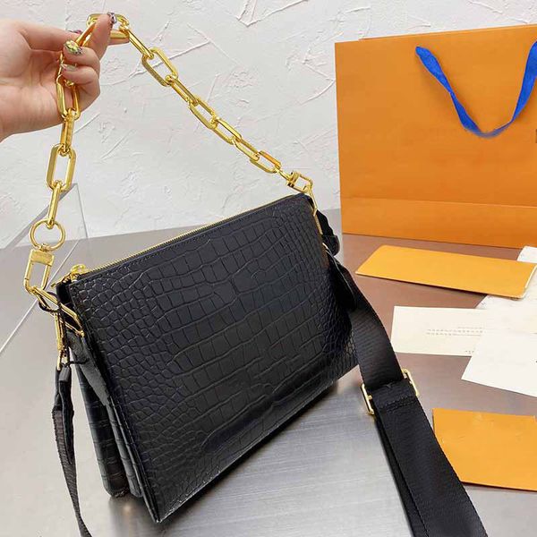 

handbag women luxurys designers bags 2021 crossbody bag messenger tote genuine leather chains zipper totes fashion letter alligator ajustabl
