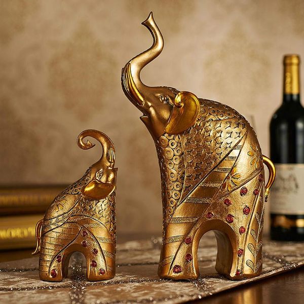 

luxury european elephant figurine livingroom tv cabinet deer statues crafts home furnishing decoration deskornament art decorative objec
