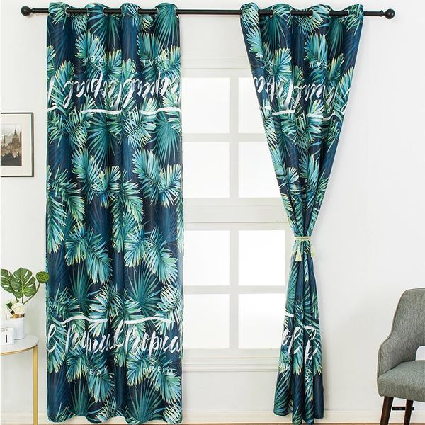 

plant windows door curtains blackout cloth for living room bedroom children drapes elegant thick kitchen panel kid curtain &