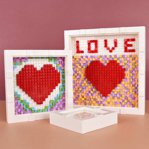 

frames diy building block po frame with plexiglass assembled blocks picture for wall hanging children's pos
