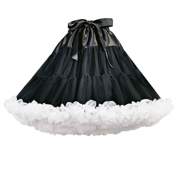 Papticoats Lady Girls Salvkirt para Party White Blue Black Ballet Dance Skirt Tutu Papticoats