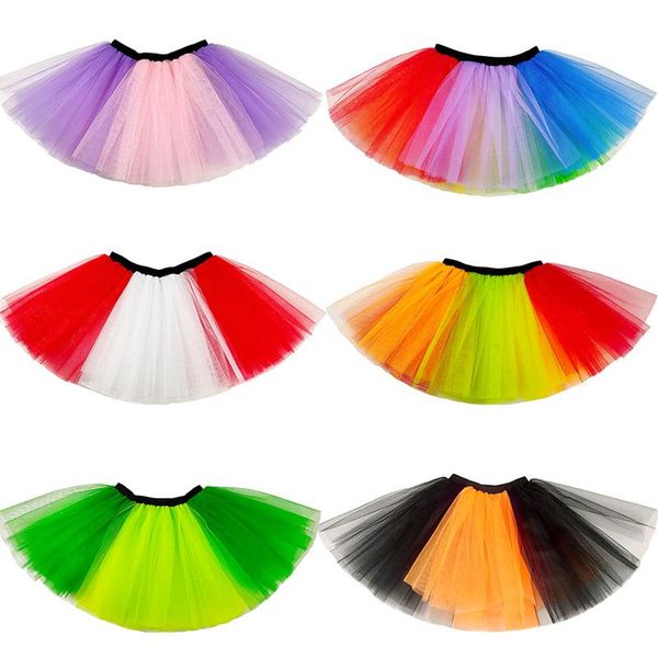 

baby girls tutu dress kids dancing tulle lace skirts multicolor dance wear ballet fancy skirt costume 6 colors, Blue