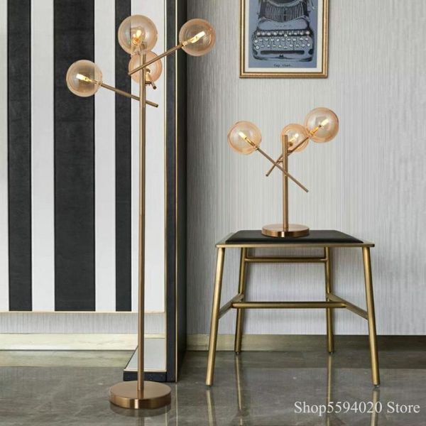 

denmark glass bubble ball floor lamp nordic magic bean led stand lamps living room bedroom bedside luxury post-modern e27