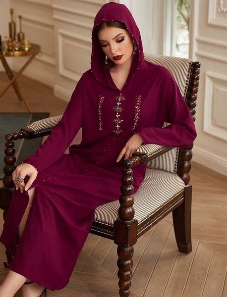 

ethnic clothing eid mubarak kaftan moroccan abaya dubai muslim dress abayas for women turkish dresses islam caftan robe femme musulmane, Red