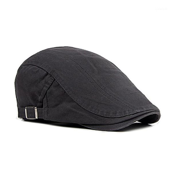 

colors all-match solid cotton beret cap casual classic summer golf sboy driving sports outdoors hat berets, Blue;gray