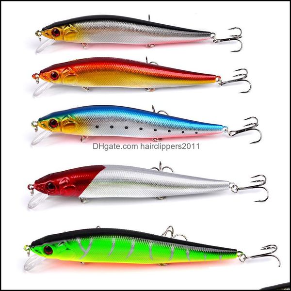 

baits & lures fishing sports outdoors 10pc minnow lure plastic hard bass 14cm-5.51"/23g-0.81oz with #4 hooks wobblers drop delivery 202