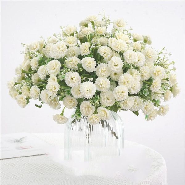 

artificial flowers silk hydrangea bouquet fake flower arrangements wedding decoration carnation branch decorative & wreaths