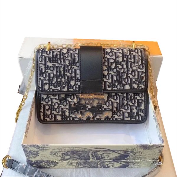 

women shoulder bag embroidered montaigne chain strip messenger versatile high end