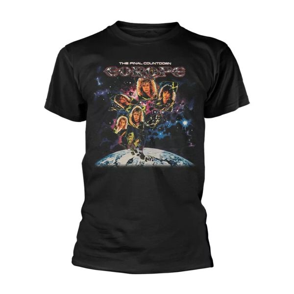 

europe the final countdown (album) authorized men t-shirt, White;black