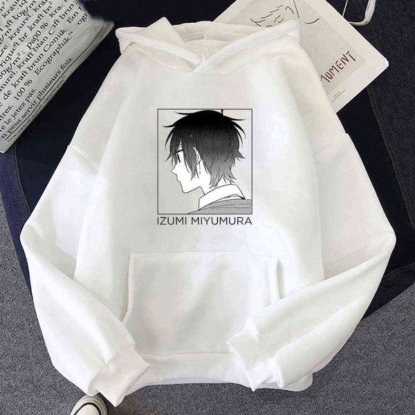 Izumi Miyamura Imprimir Hoodie Mulheres Camisola Manga Comprida Horimiya Cosplay Hoody Primavera Harajuku Gráfico Streetwear Kpop Roupa Y0820