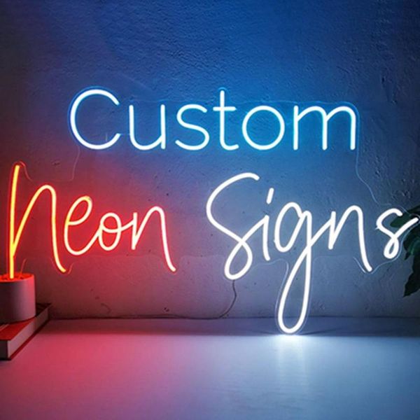 

other lighting bulbs & tubes custom neon led light can personalized logo sign for wedding happy birthday party wall decor