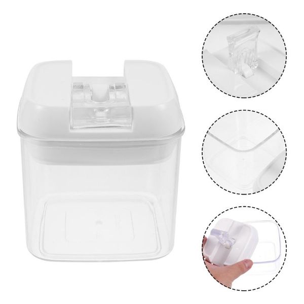 

2pcs lidded grains storage box moisture-proof sealed jar home white bottles & jars