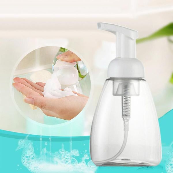 

4pcs 250/300ml transparent travel clear mousse foaming shampoo pump storage bottle portable empty container bottles & jars