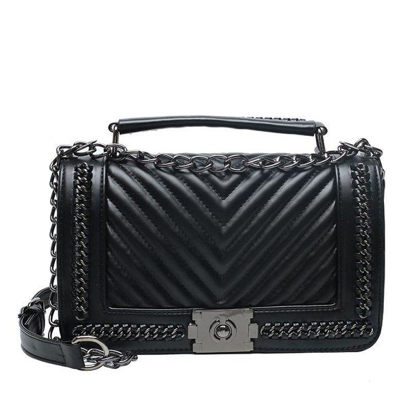 

brand quilted women's shoulder bag 2021 pu leather handbag designer chain crossbody bags for women travel purse cross body