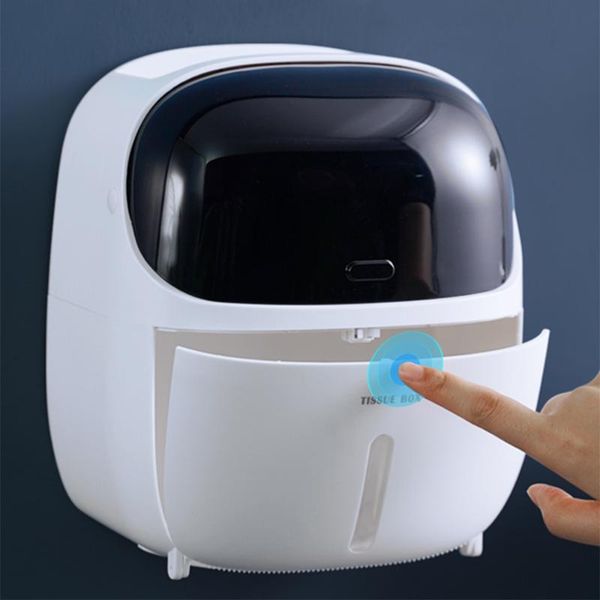 

toilet paper holders creative holder waterproof for bathroom storage box roll robot shape