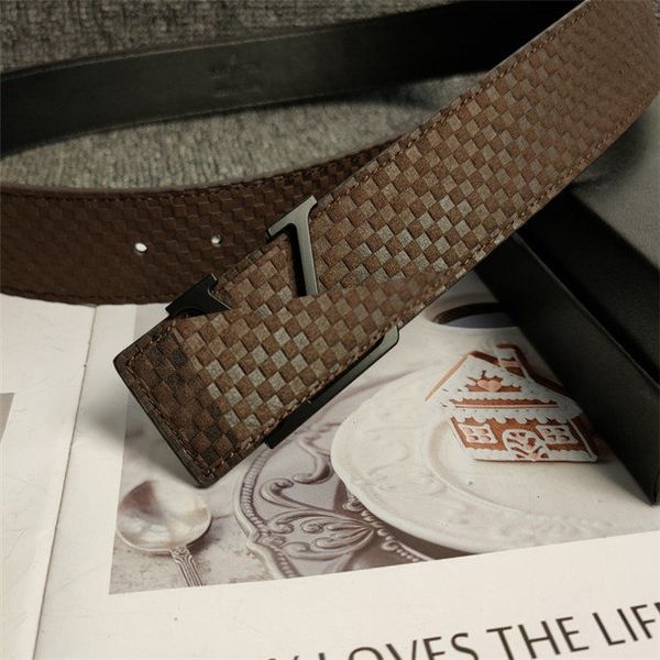 

fashion men/women belt womens big gold buckle genuine leather black and whitel color cowhidev belt for mens belts, Black;brown