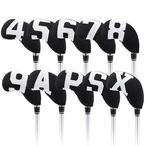 

10pcs / set waterproof golf headcover neoprene covers for ions club