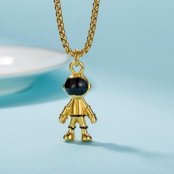 

pendant necklaces boeycjr alloy astronaut shape necklace&pendant fashion jewelry universe energy necklace for women, Silver