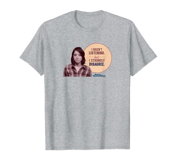 

parks and recreation i strongly disagree april ludgate tee, White;black