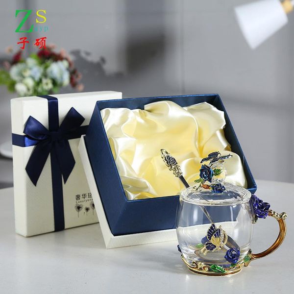 

wine glasses enamel teacup wholesale ladies scented tea coffee thickened heat-resistant crystal glass