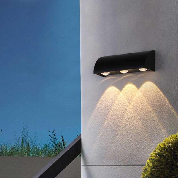 

wall lamp 3w ip65 led outdoor modern waterproof garden lighting aluminum indoor bedroom living room stairs light