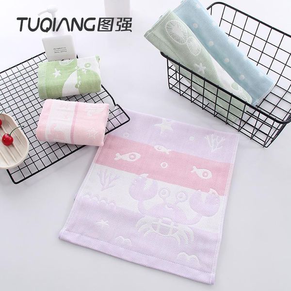 

towel cute gauze children boys and girls baby soft absorbent face wash cotton small