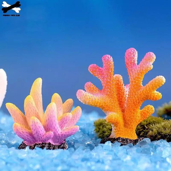 

decorations aquarium resin coral decoration colorful fish artificial for tank ornaments 23