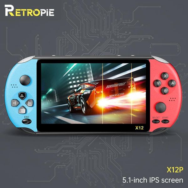 

x12pro retro video handheld game console children's gifts 5 inch hd screen 8gb pre-installed 3000 games arcade portable players