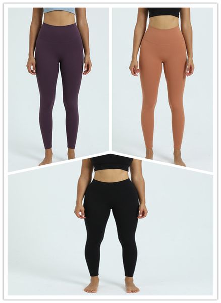 

yoga outfit l123 womens leggings high waist threaded sports raising hips gym wear elastic fitness tights workout